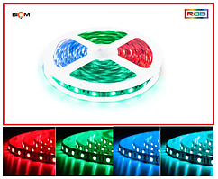 Світлодіодна стрічка 12 V 14.4 W/m 60led/m BIOM Professional BPS-G3-12-5050-60-RGB-20 негерметична
