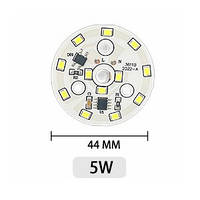 Светодиодиодный модуль для ламп и светильников 5Вт 220В LED SMD 2835 Холодный белый