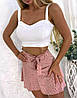 Літній жіночий костюм короткий топ і мініспідниця-шорти софт, фото 6