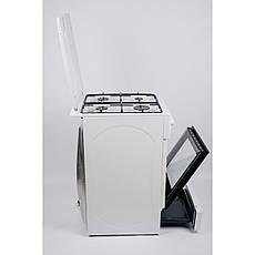 Плита газоелектрична біла Grunhelm AM6611W, фото 2