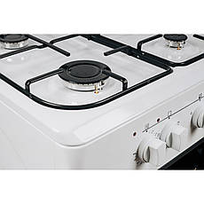 Плита газоелектрична біла Grunhelm AM6611W, фото 3