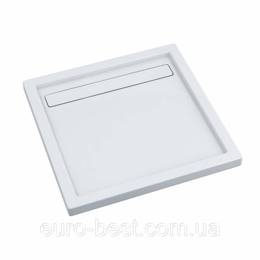 Душовий піддон Schedpol Corrina 100x90 прямокутний Stonicryl білий 3.068