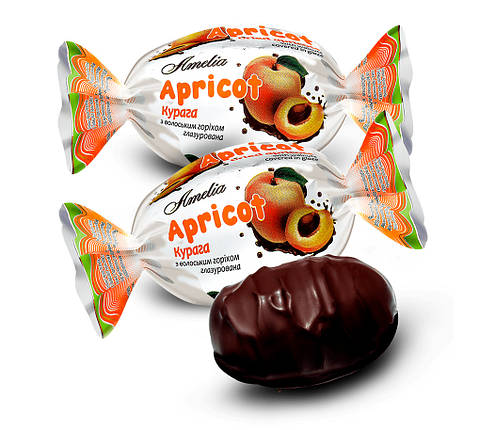 Цукерки "Курага "Apricot" з волоським горіхом у шоколаді", фото 1
