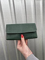 Жіночий шкіряний гаманець клатч SOPHIE зелений