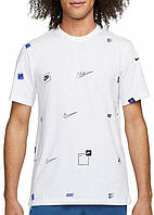 Футболка Nike M NSW 12 MO LOGO AOP TEE белая DN5246-100