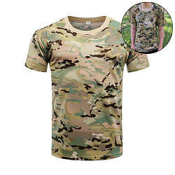 Тактична футболка Flash; S/44-46; 100% Бавовна. Піксель Multicam. Армійська футболка.