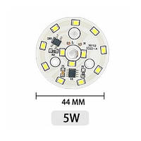 Светодиодиодный модуль для ламп и светильников 5Вт 220В LED SMD 2835 Теплый белый