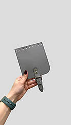 Клапан для сумки з пряжкою декор,15х13 см, на магніті,  натуральна шкіра