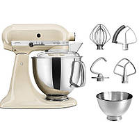 Миксер планетарный настольный KitchenAid Artisan с чашей 4.8л 5KSM175PS с двумя чашами Бежевый