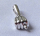 Дуля, кукіш, шиш, фіга слов'янський оберіг з срібла 925-ої проби, фото 2