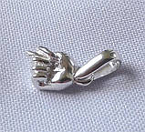 Дуля, кукіш, шиш, фіга слов'янський оберіг з срібла 925-ої проби, фото 3