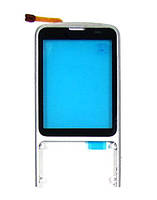 Тачскрин для Nokia C3-01 чёрный с серебристой корпусной рамкой