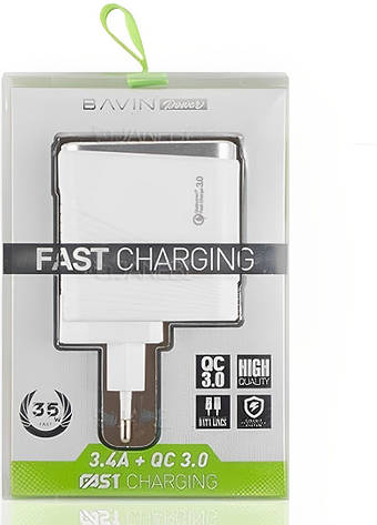 Якісний зарядний пристрій BAVIN PC522 35 W Fast Charger 5V-3.4A, фото 1