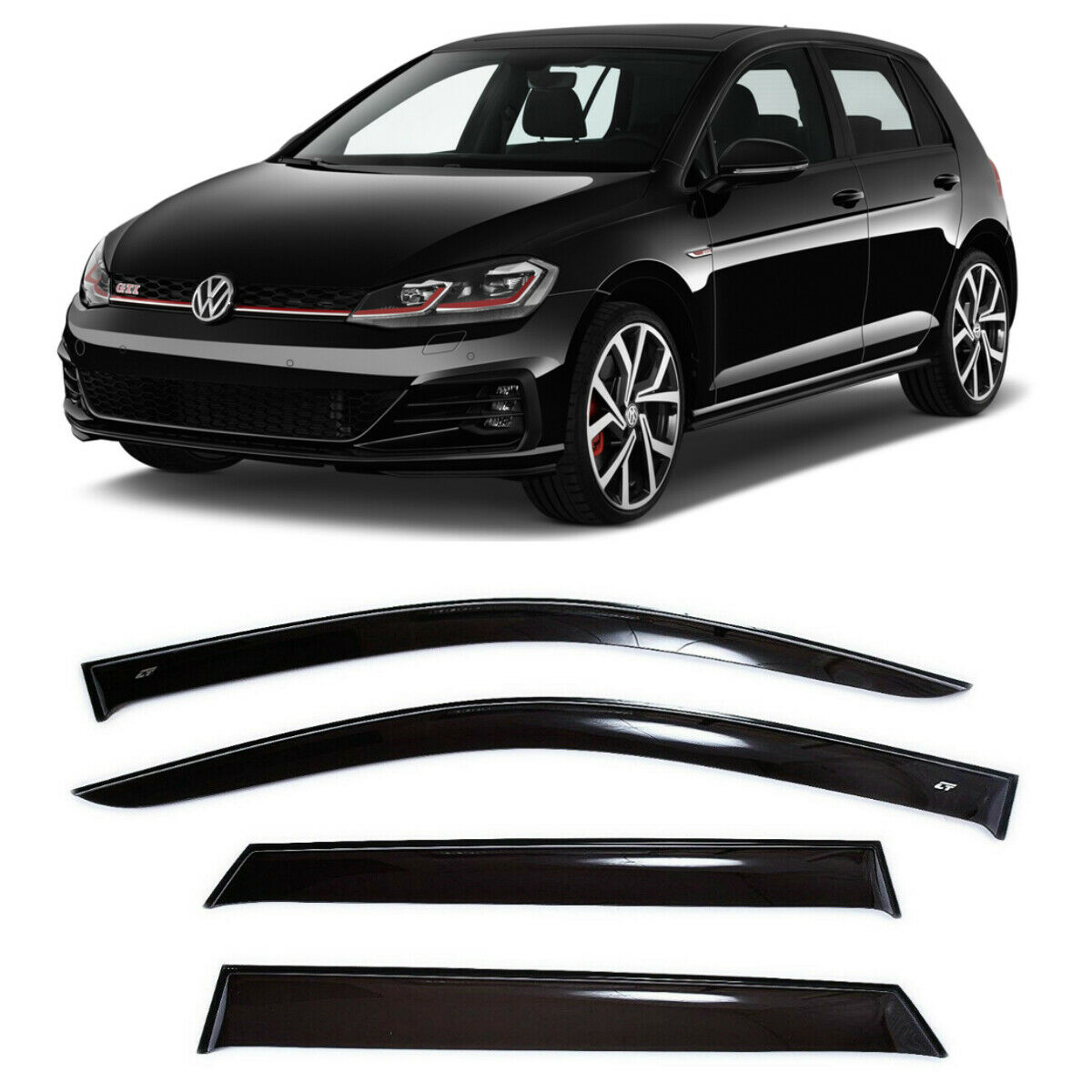 Дефлектори вікон вітровики Volkswagen Golf VII хетчбек 5d 2012-2020 (скотч)