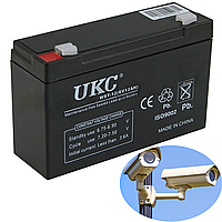 Кислотно-свинцовая аккумуляторная батарея 6V, 12A / Герметичный аккумулятор универсальный