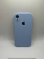 Чохол Чохол Silicone Case Square Full Camera Protective (AA) для Apple iPhone XR (6.1") (Блакитний / Lilac