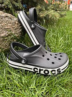 Подростковые и женские кроксы унисекс черные, сабо Crocs Bayaband Clog оригинал