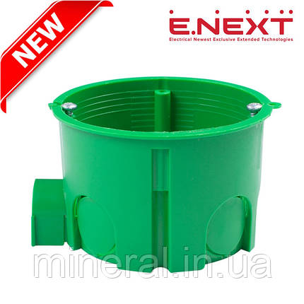 Коробка установча 65x45 (850°С) IP20 для суцільних стін, набірна, E.NEXT (p018101), фото 2