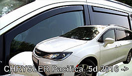 Дефлектори вікон (вітровики) Chrysler PACIFICA 2016+ (вставні, 4 шт.) (HEKO)