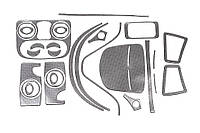 Для Fiat Doblo I 2001-2005 гг Накладки на панель Карбон | Тюнинг наклейки в салон, Декор