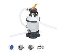 Каркасний басейн BestWay 56457 (412х201х122 см) (Пісочний фільтр-насос 3028 л/год, сходи, дозатор), фото 4