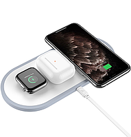 Бездротовий зарядний пристрій Hoco Handsome 3-in-1 Charger CW24