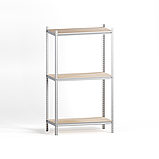 Стелаж для складу, архіву, магазину SECTOR 2000*1148*303 оцинкований із полицями 3 шт ДСП шліфованими, фото 4