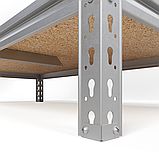 Стелаж для складу, архіву, магазину SECTOR 2000*1148*303 оцинкований із полицями 3 шт ДСП шліфованими, фото 5