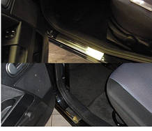 Накладки на пороги Ford Fusion 2002- 4шт. premium