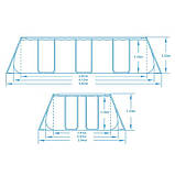 Каркасний басейн BestWay 56457 (412х201х122 см) (Пісочний фільтр-насос 3028 л/год, сходи, дозатор), фото 7