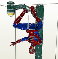 PaperKhan Конструктор из картона Diorama Spider-Man papercraft 3D полигональная фигура развивающий подарок