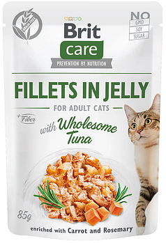 Вологий корм для котів з тунцем у желе Brit Care Cat pouch 85 г