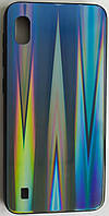 Силиконовый чехол "Стеклянный Shine Gradient" Samsung A105 / A10 (Deep Blue) №10