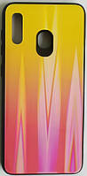 Силиконовый чехол "Стеклянный Shine Gradient" Samsung A205 / A20 / A305 / A30 (Sunset red) №5
