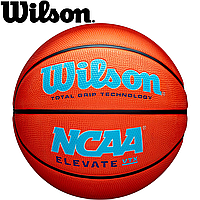 Мяч баскетбольный спортивный игровой мяч для баскетбола Wilson NCAA ELEVATE VTX BSKT Orange/Blue, размер №7