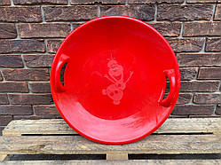 Санки-льодянка Тарілка/пластикові санки/льодяника "Сніговик" Червона ORG