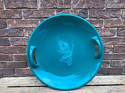 Санки-льодянка Тарілка/ Пластикові санки/льодяника "Сніговик" Бірюзова ORG