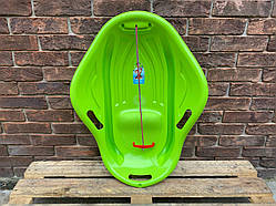 Санки-льодянка/пластикові санки/Малюшка комфорт "Marmat", Зелена ORG