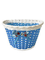 Кошик плетений дитячий велосипедний 12" Блакитний ORG