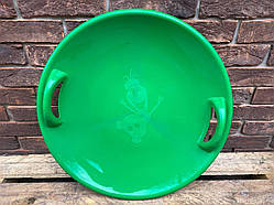 Санки-льодянка Тарілка/ Пластикові санки/льодяника "Сніговик" Зелена ORG