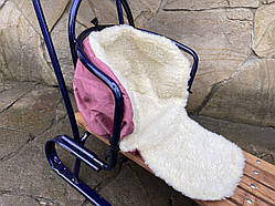 Чохол для санок на штучній овчині Рожевий ORG