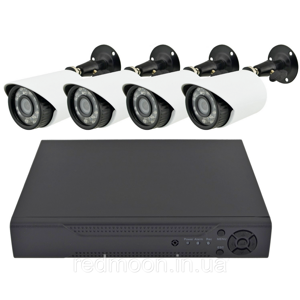 Комплект відеоспостереження DVR KIT 520, 4 камери 4Мп + Реєстратор / Система відео спостереження для дому