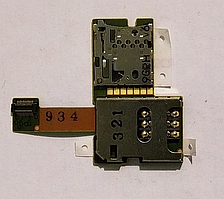 Конектор SIM-карти для Nokia E51, з шлейфом, з конектором карти пам'яті