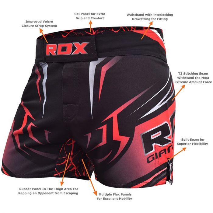 Шорти MMA RDX R8 Red L - фото 3 - id-p1803779123