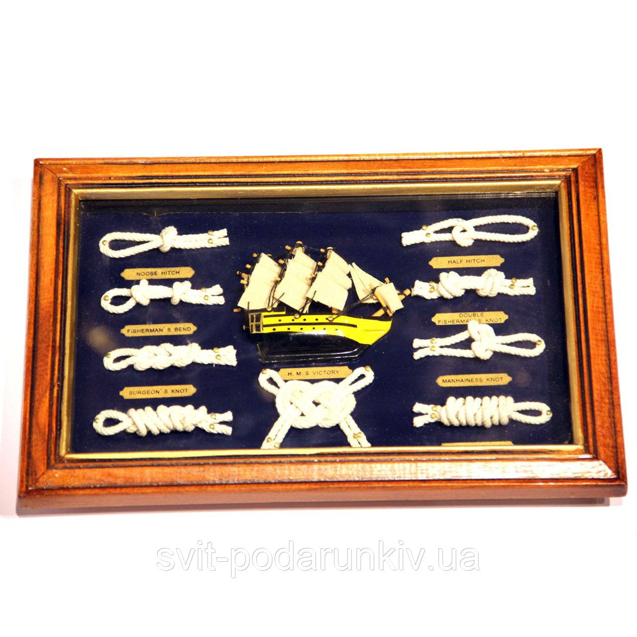 Картина сувенір модель корабля та морські вузли N3020-247D N3020-247C, фото 1