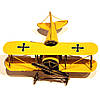 Модель літака біплану жовтий 819A, фото 5