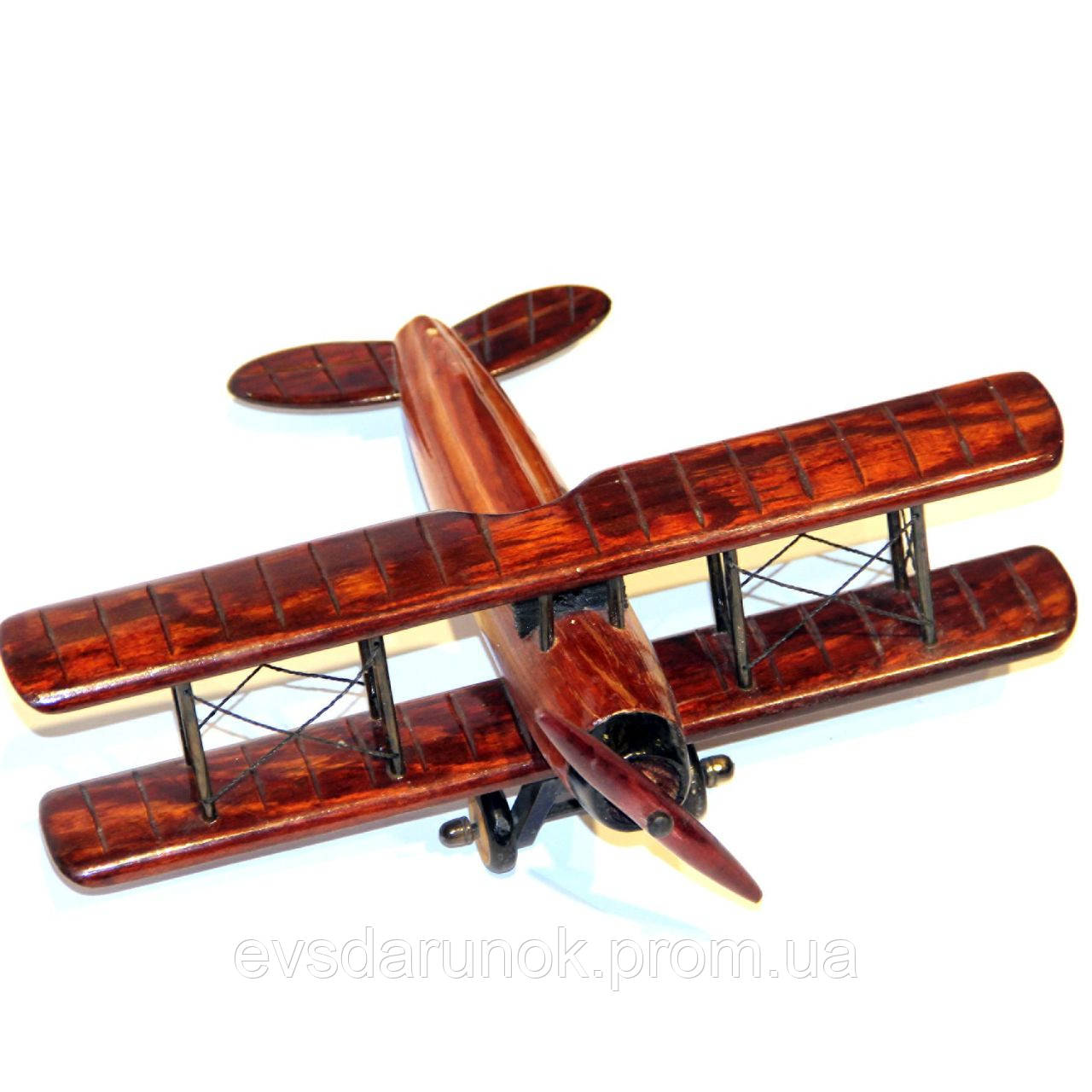 Модель літака біплана дерев'яна N2, фото 1
