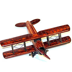 Модель літака біплана дерев'яна N2