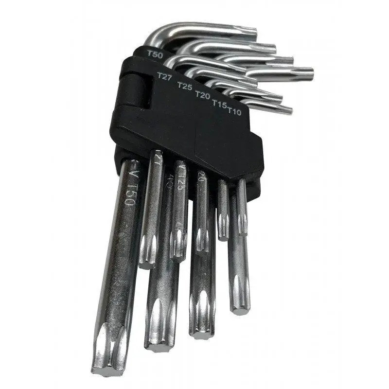 Набор ключей TORX (звездочка) VERKE V35500 9шт хромованадиева сталь CrV ...