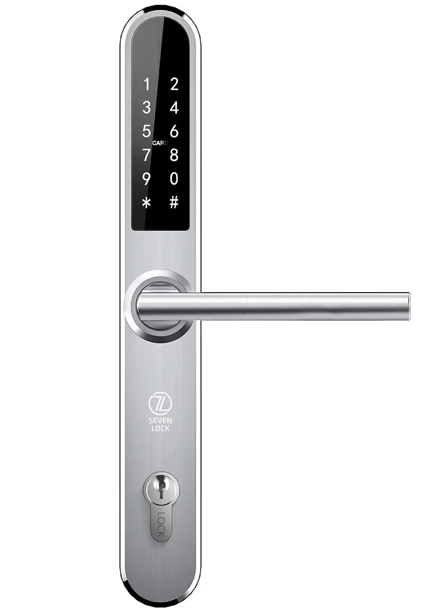 Розумний дверний замок SEVEN LOCK SL-7761B silver